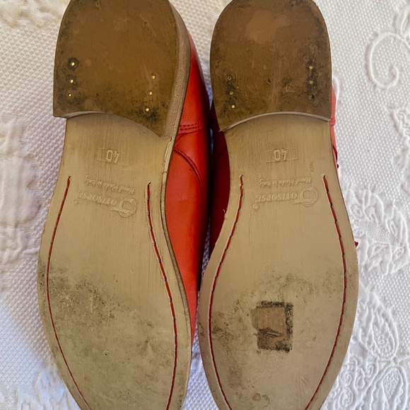 Otisopse Red Leather Double Buckle Shoes - Picture 3 of 3